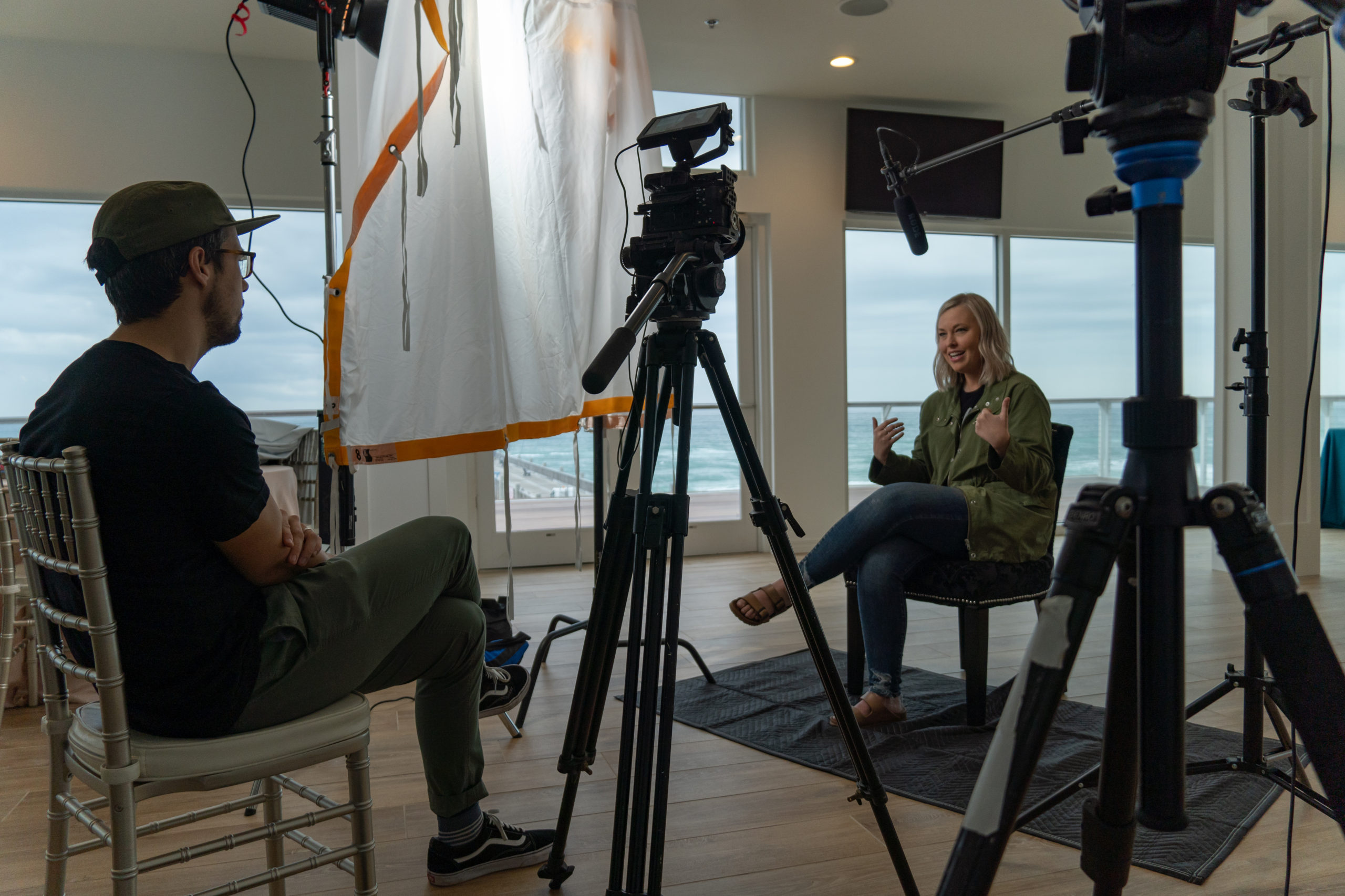Krissy Nelson on set during television production