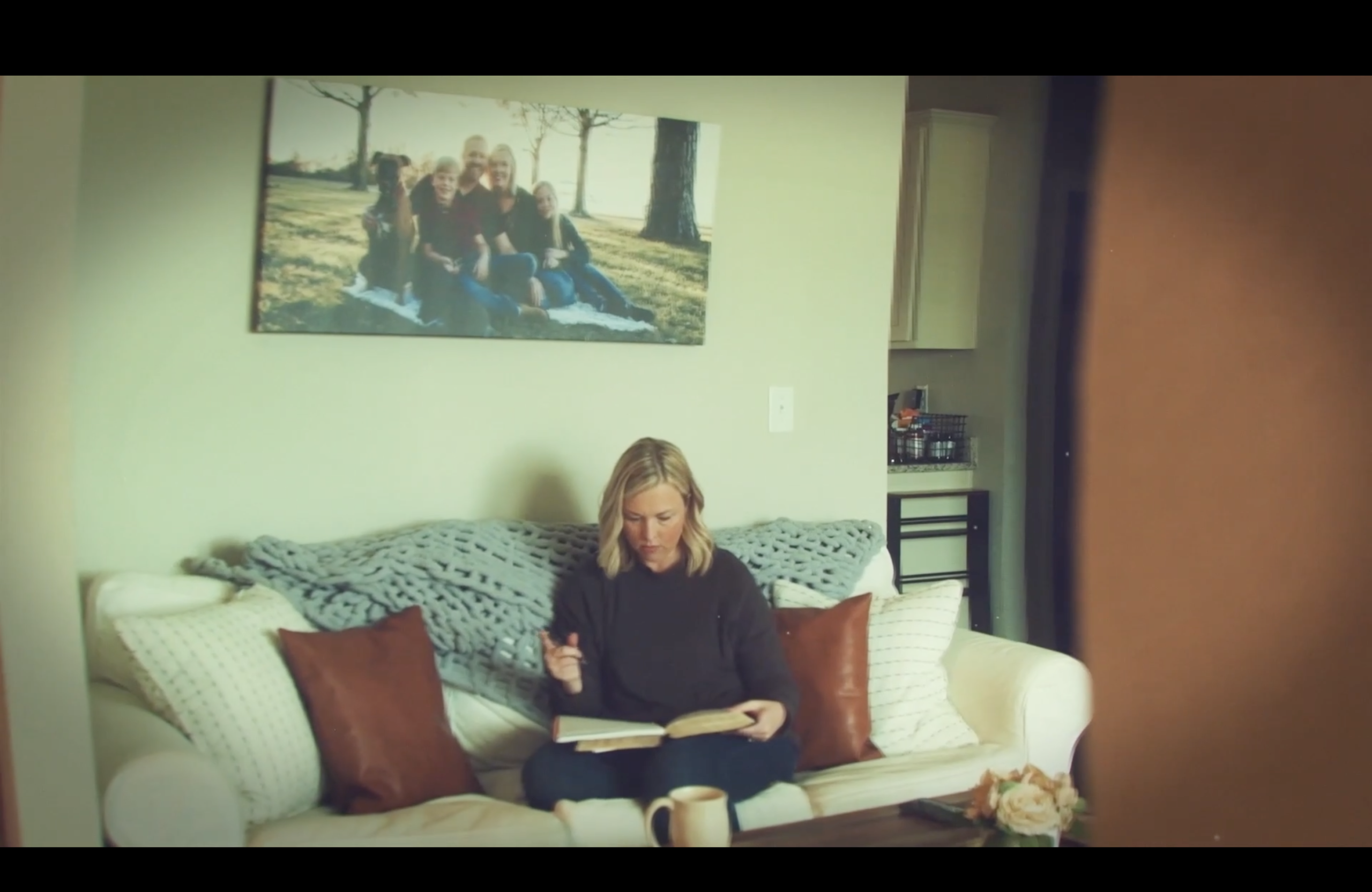 Krissy Nelson reading at home