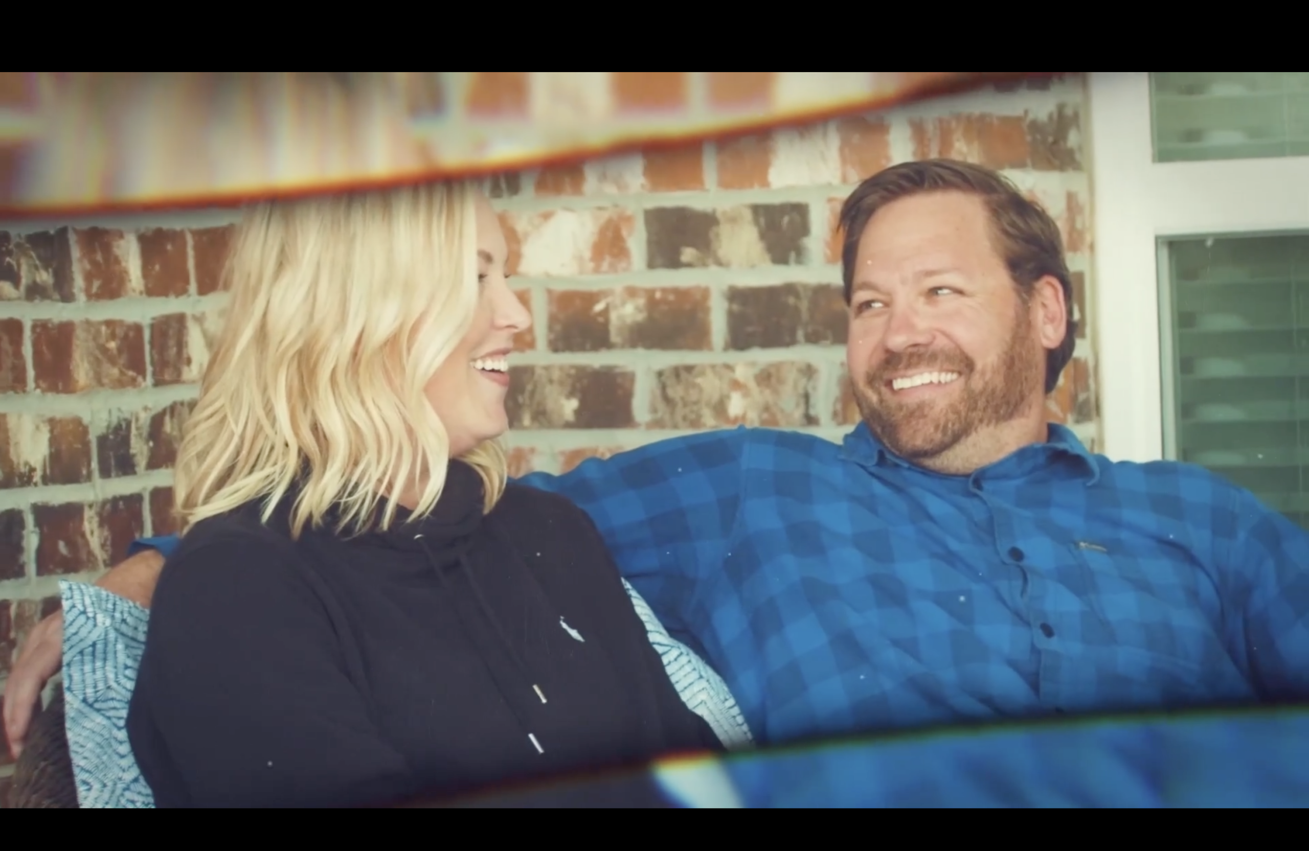 Krissy Nelson at home with her husband